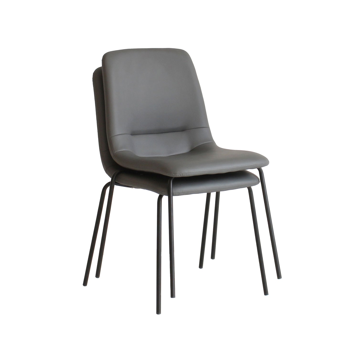 Levede Stackable Dining Chairs Kitchen Grey-2065254614567096320