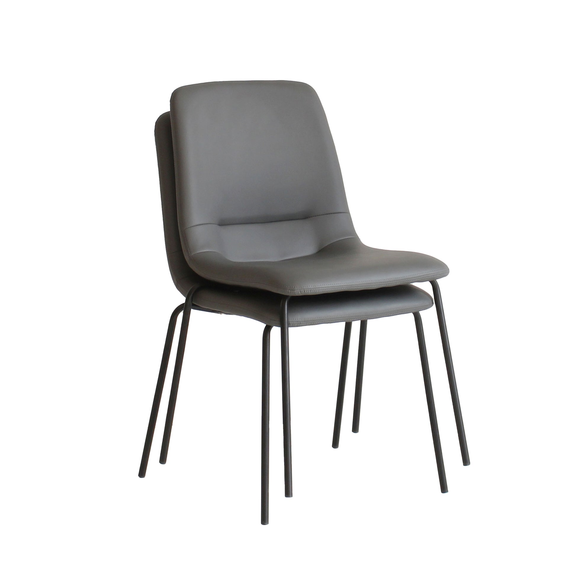 Levede Stackable Dining Chairs Kitchen Grey-2065254614567096320