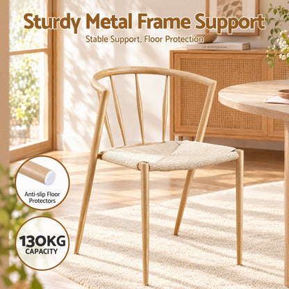 Artiss Dining Chairs Set of 4, Leisure Accent Chair for Living Room & Balcony Spindle Back