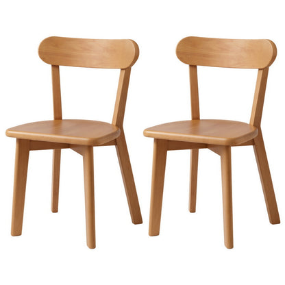 TWSC 2x Dining Chairs Wooden Kitchen Accent Chair Cafe Lounge Rubber Wood