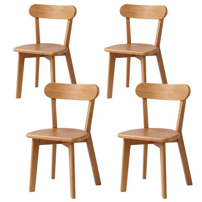 TWSC 4x Dining Chairs Wooden Kitchen Accent Chair Cafe Lounge Rubber Wood