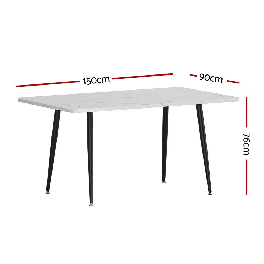 1.5M TWSC Dining Table Marble Effect