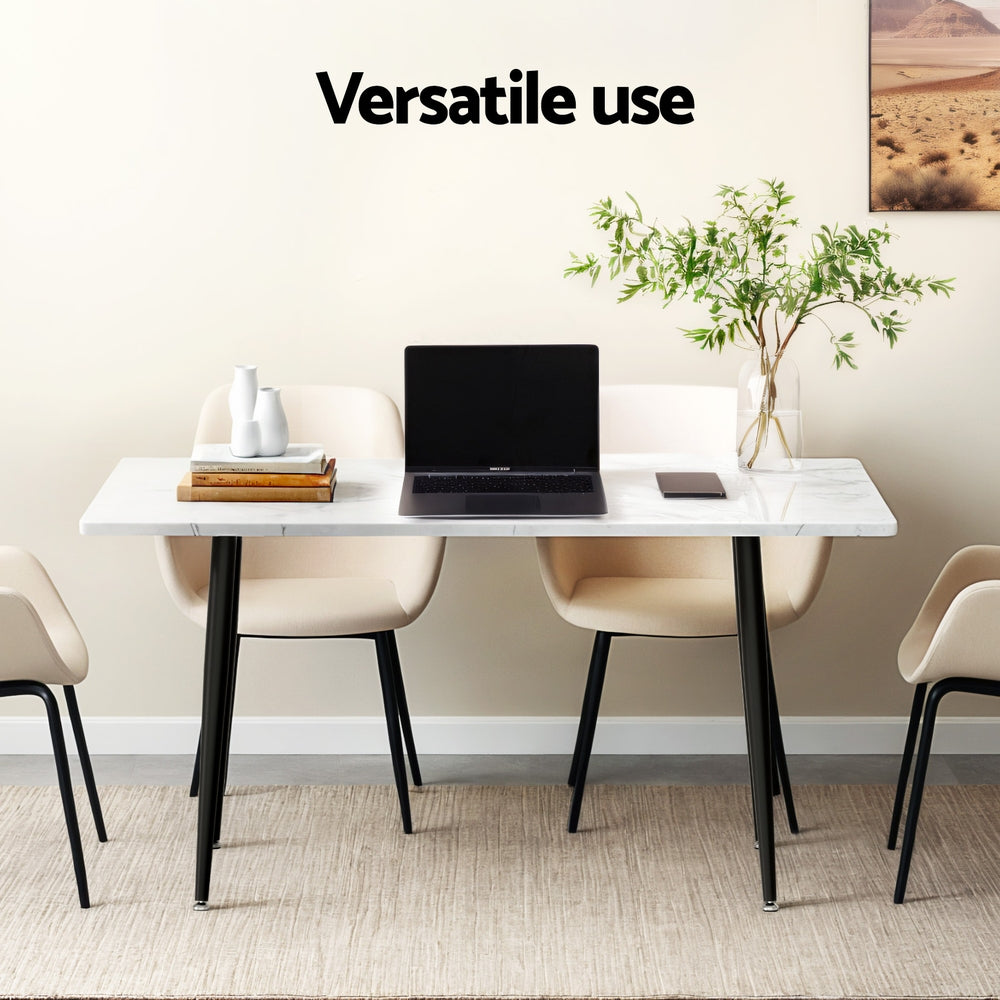 1.5M TWSC Dining Table Marble Effect