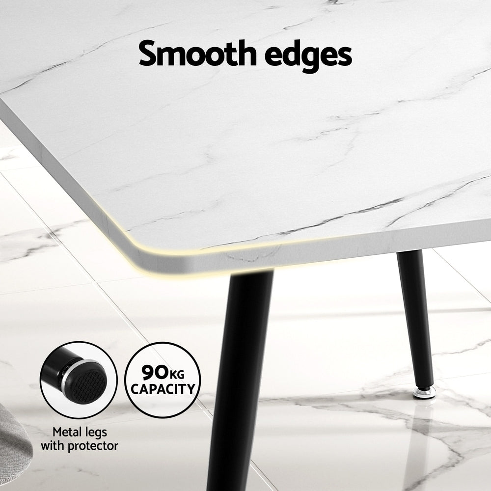 1.5M TWSC Dining Table Marble Effect