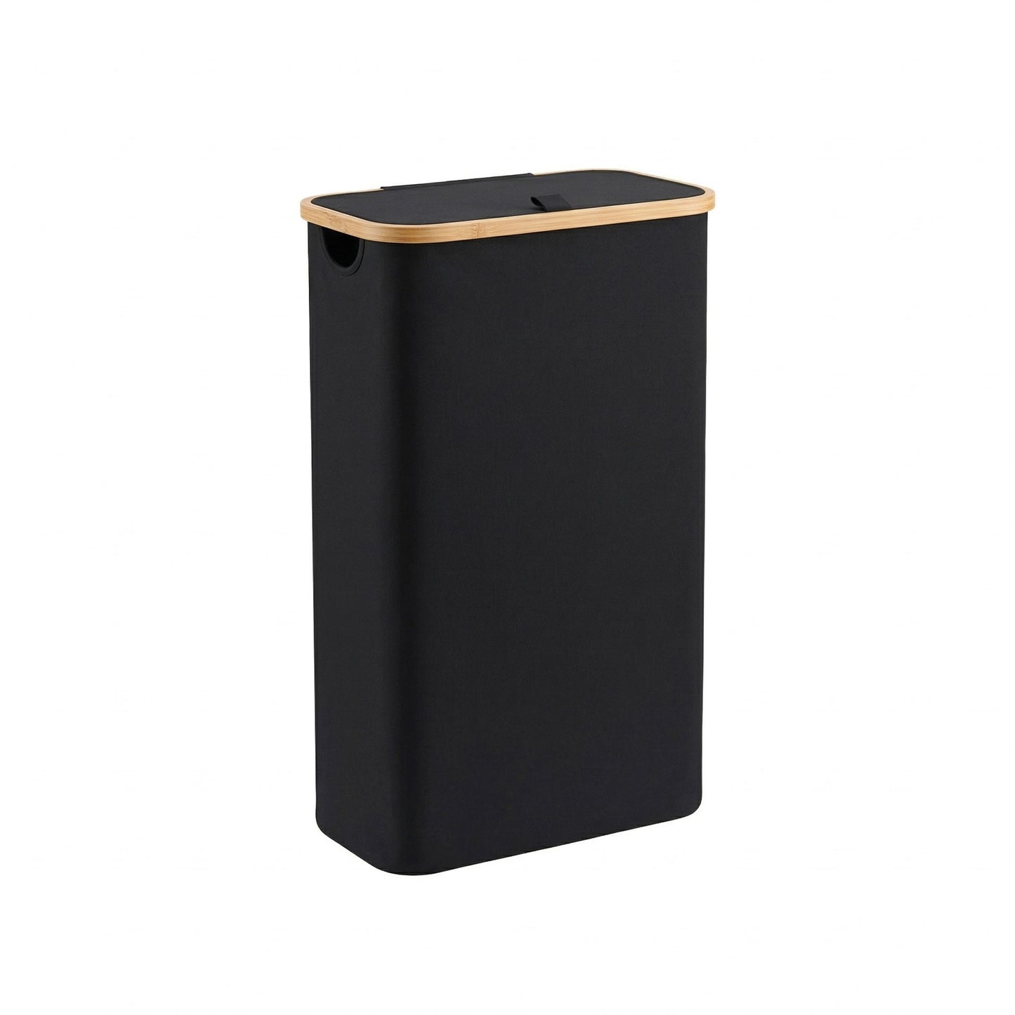 Laundry Basket with Removable Bag – Foldable, 60L Black