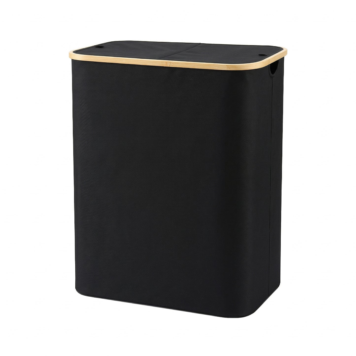 Laundry Basket with 2 Sections and Removable Bags – Foldable Black, 150L Capacity