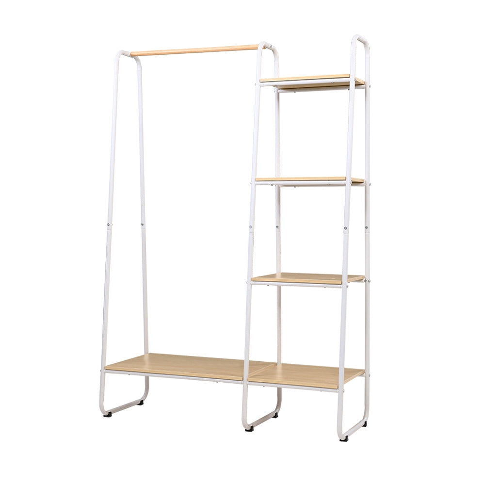 Wardrobe Clothes Rack – Heavy Duty Metal with MDF Shelves, 150cm