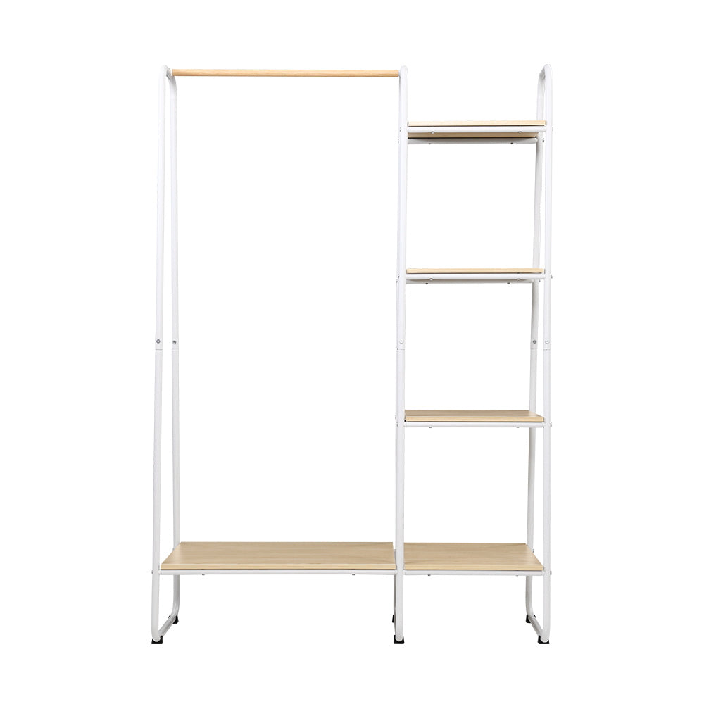 Wardrobe Clothes Rack – Heavy Duty Metal with MDF Shelves, 150cm