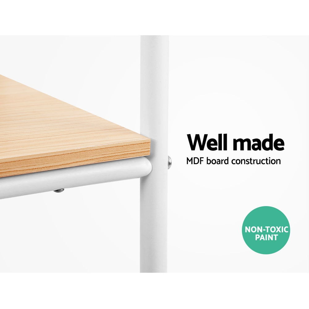 Wardrobe Clothes Rack – Heavy Duty Metal with MDF Shelves, 150cm