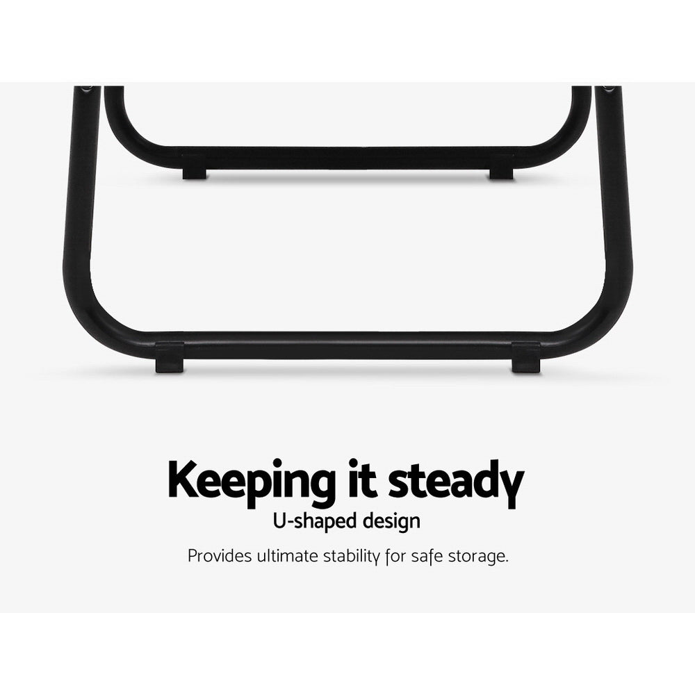 Clothes Rack with Shelves – Sturdy Metal, 150cm, Black