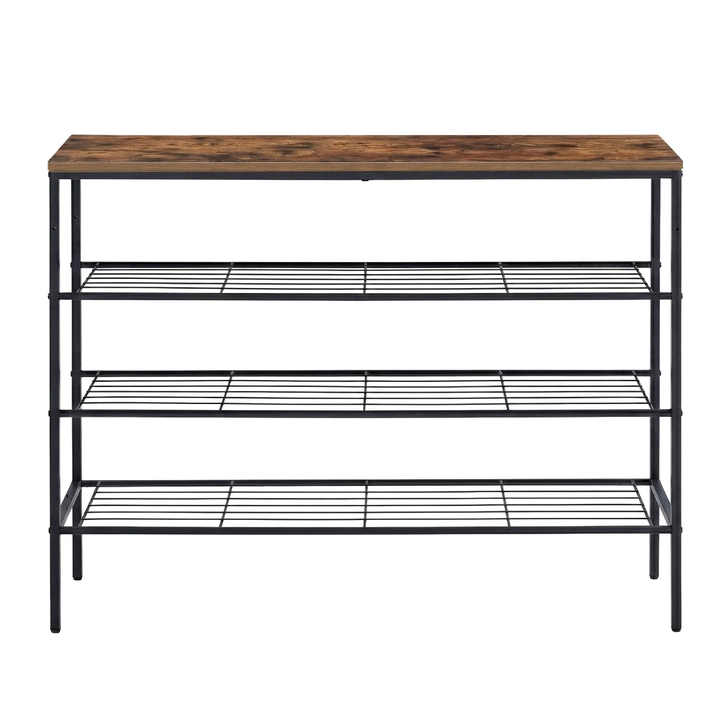 Shoe Rack – 4-Tier Storage Organizer, Walnut Finish