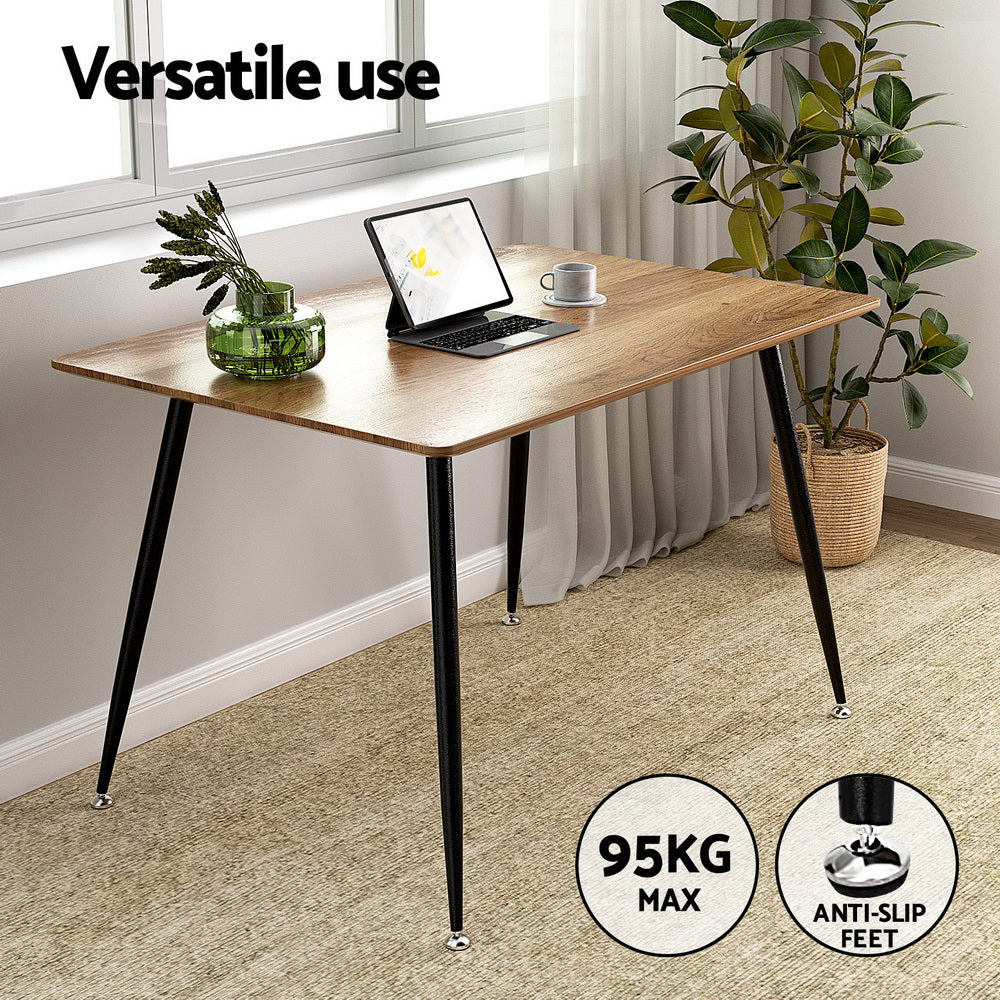 Dining Table and 4 Velvet Chairs Set – Grey, Industrial Style