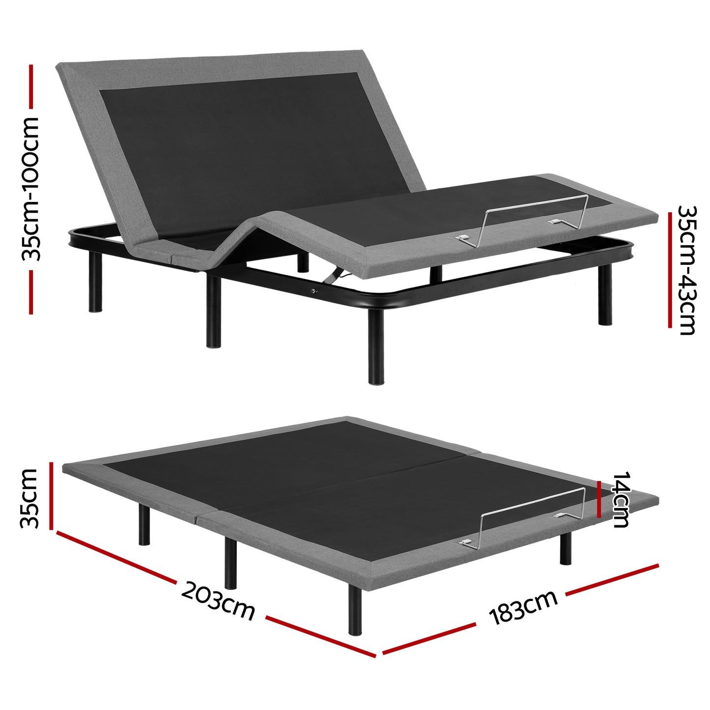 Adjustable Electric Bed Frame – Wireless Remote, King Size, Zero Gravity Mode