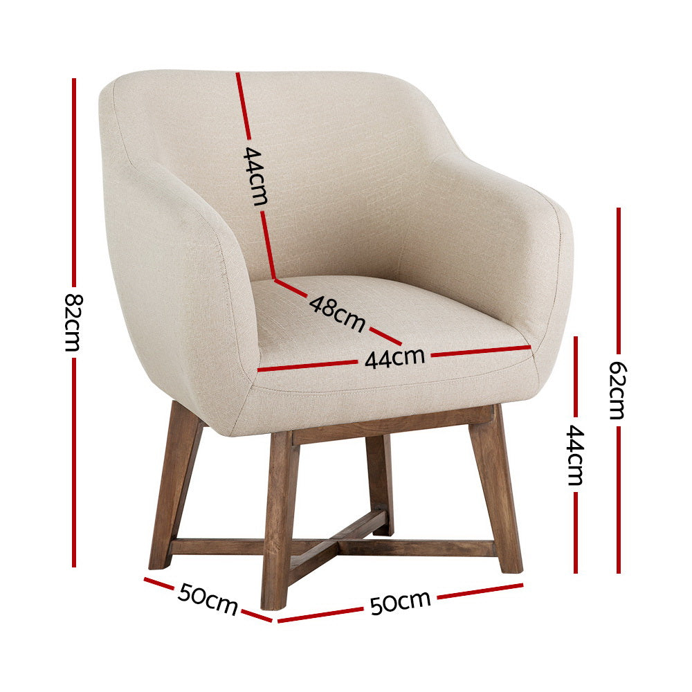 TWSC Armchair Tub Chair Beige Aston