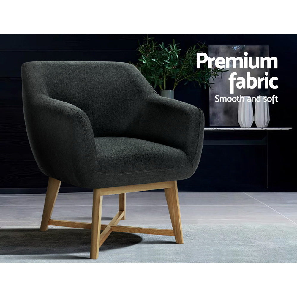 TWSC Armchair Tub Chair Charcoal Aston