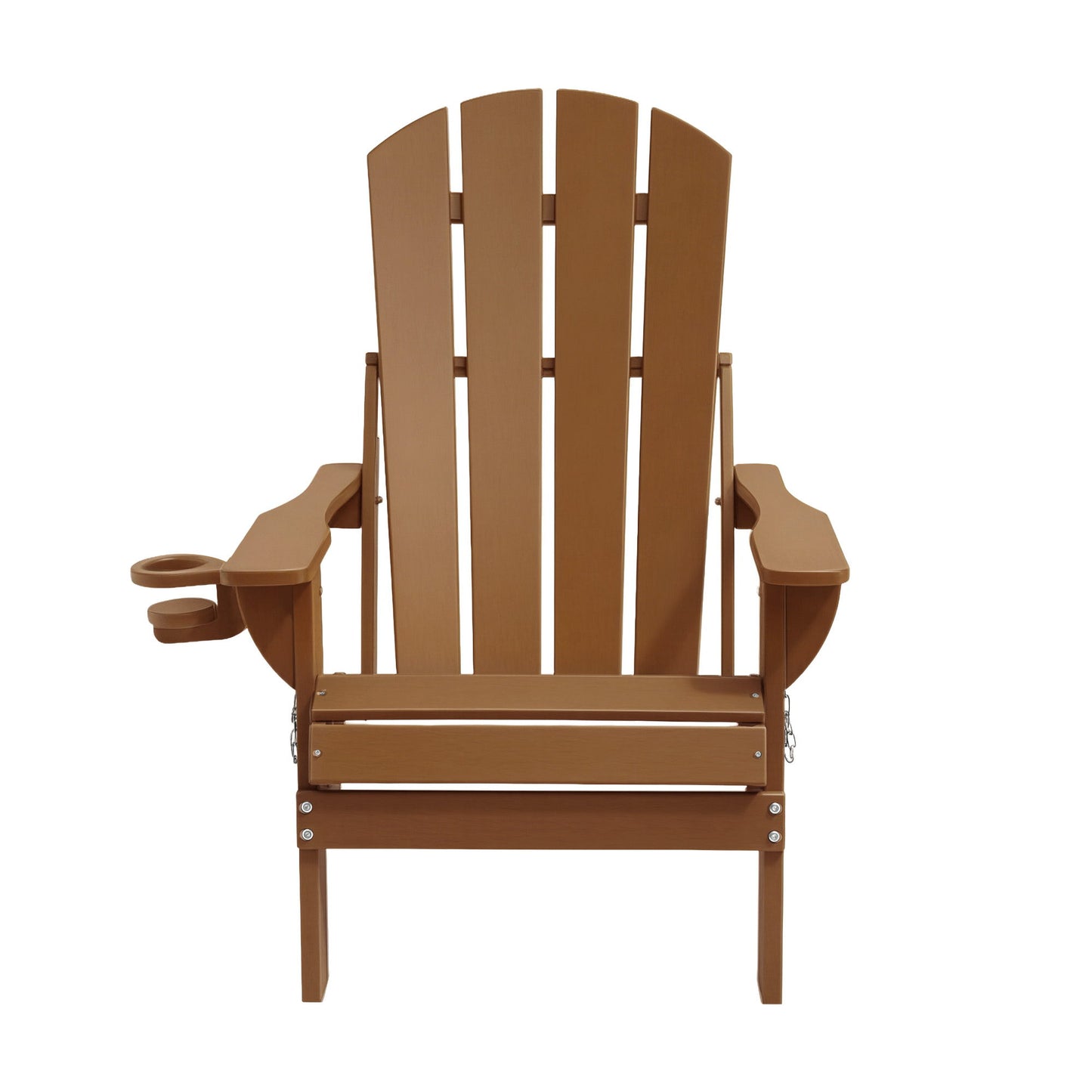 Adirondack Folding Outdoor Chair – Weather-Resistant HDPE, Brown