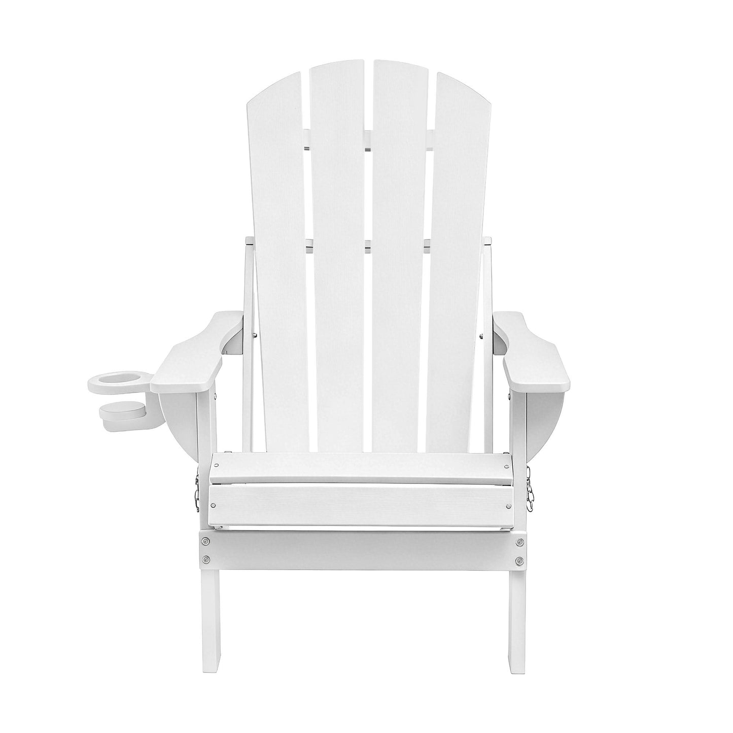 Adirondack Folding Outdoor Chair – Weather-Resistant HDPE, White