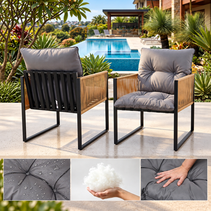 Gardeon 5PC Outdoor Dining Set 140CM Table and Chairs Patio Furniture Garden Cushion