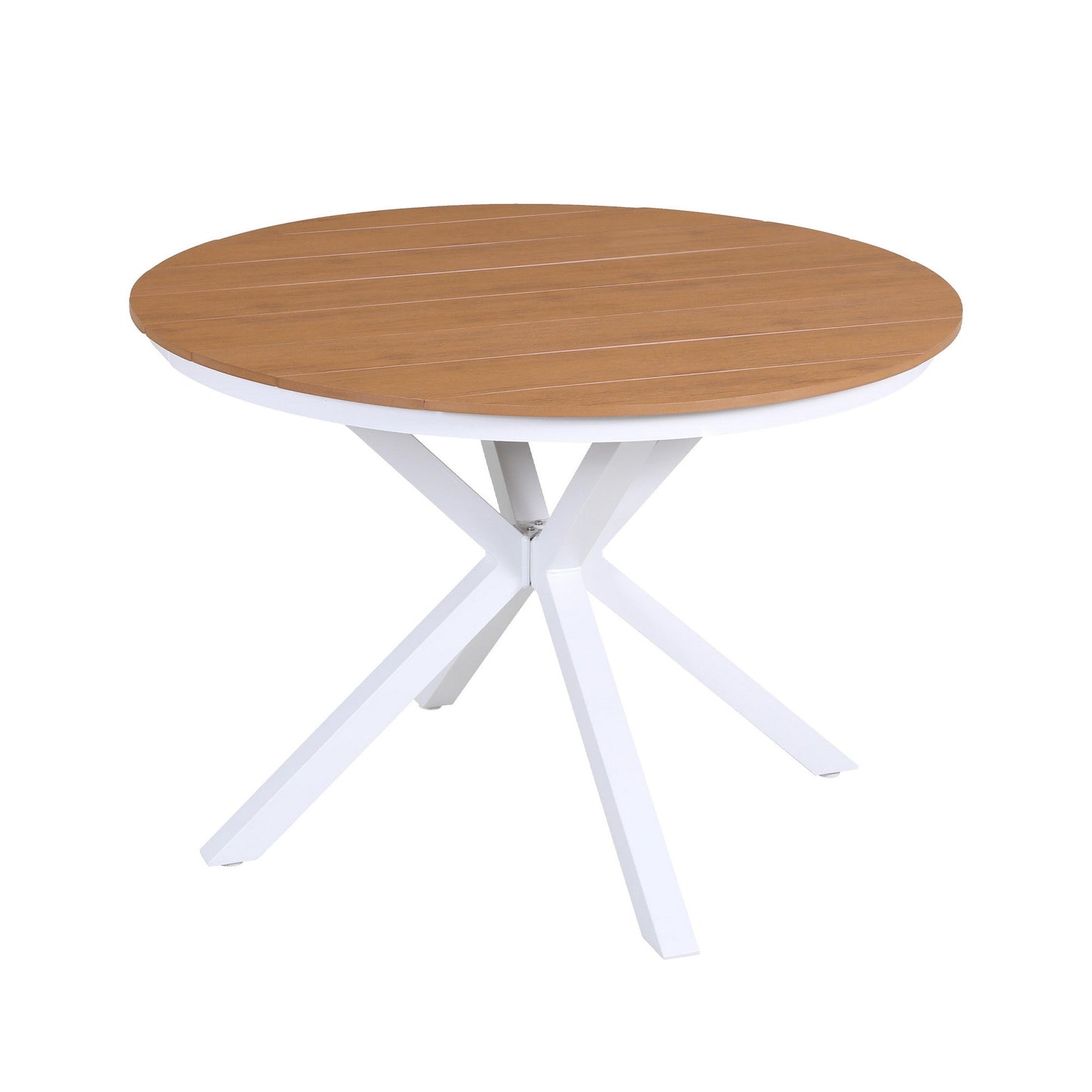 Outdoor Dining Table – Aluminum Frame with WPC Top, 108cm