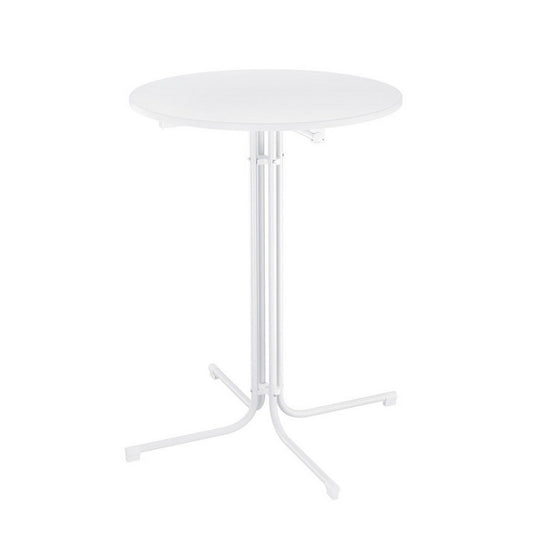Outdoor Folding Bar Table – Round White, 109cm