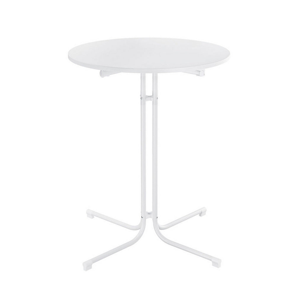Outdoor Folding Bar Table – Round White, 109cm