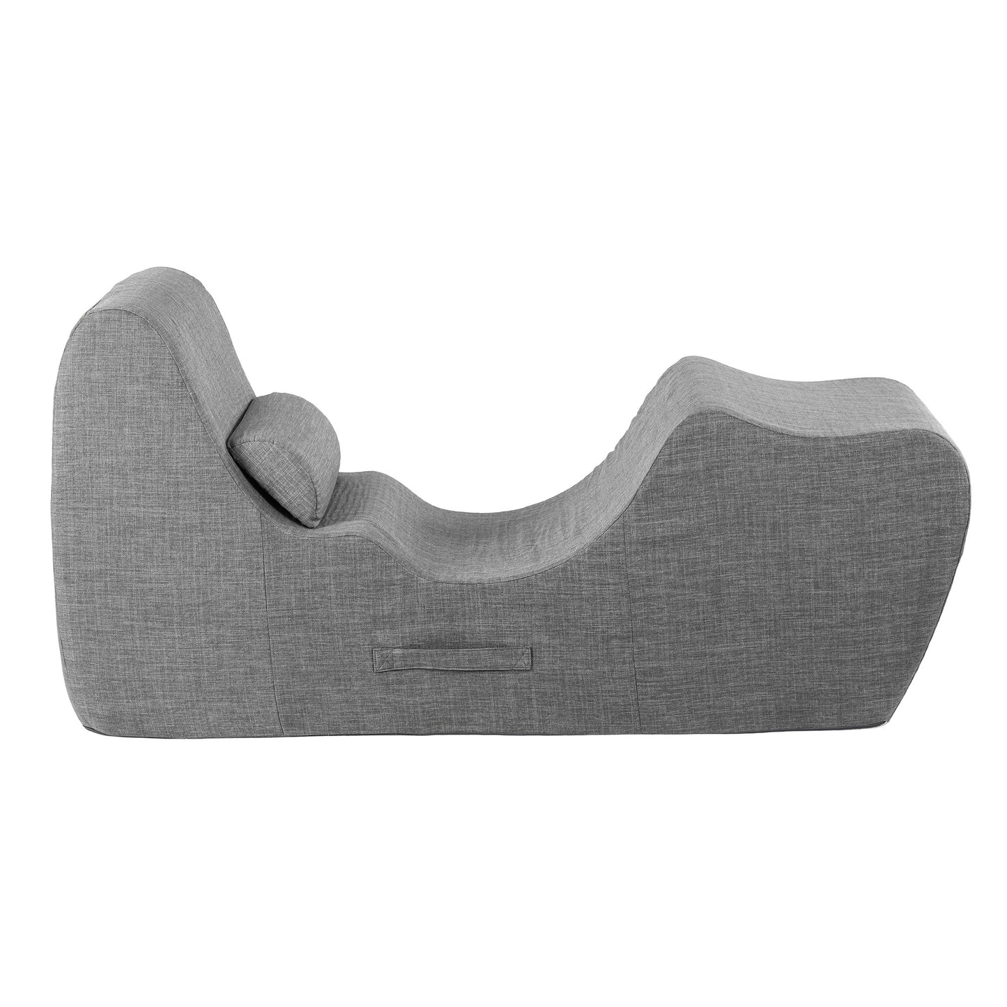 Chaise Lounge Chair – Ergonomic S-Curve Floor Lounger, Grey