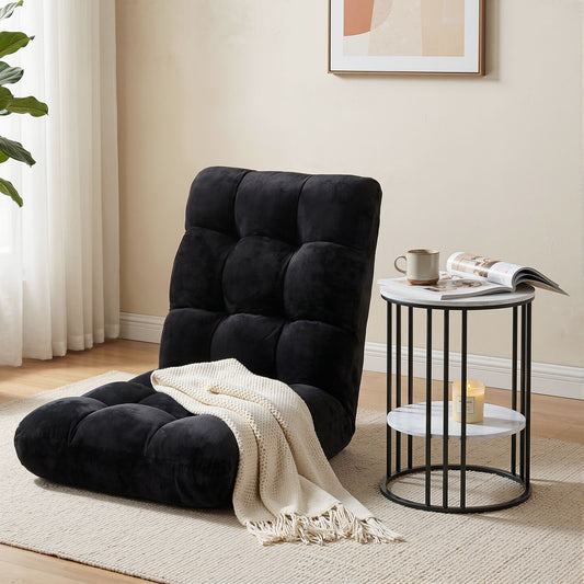 TWSC Sofa Bed Floor Lounge Recliner Foldable Chair & Side Table Bundle