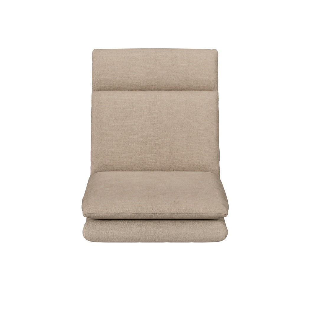 Floor Chair Sofa – Linen Beige, Foldable Recliner Set of 2