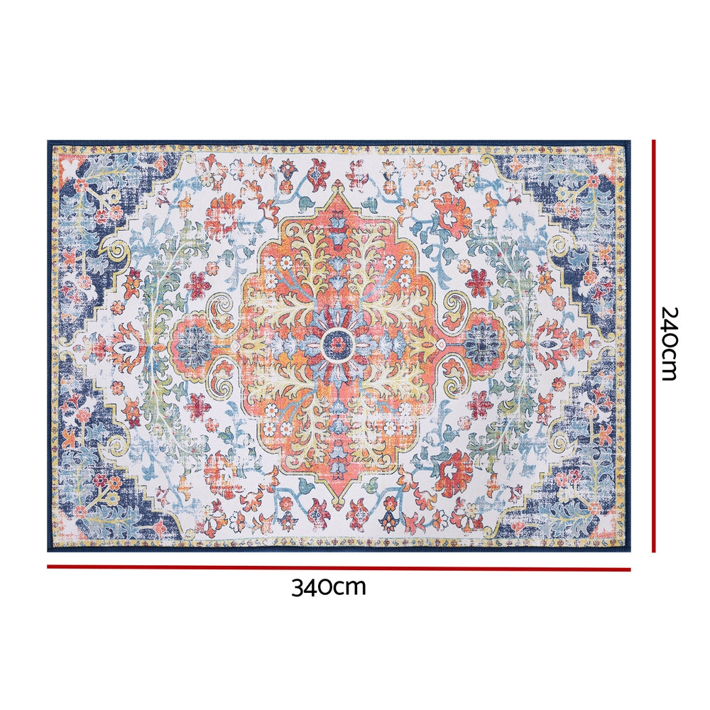 Floor Rug – Washable Geometric Design, 240x340cm