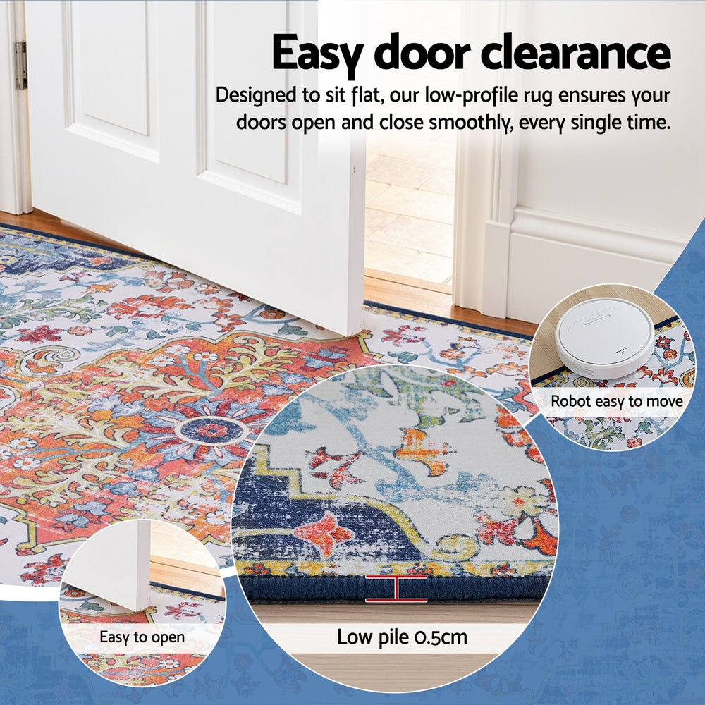 Floor Rug – Washable Geometric Design, 240x340cm