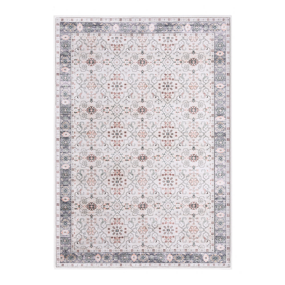 Washable Large Area Rug – Modern Geometric Design, 240x340cm Polyester