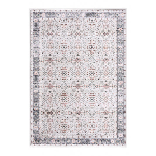 Washable Large Area Rug – Modern Geometric Design, 240x340cm Polyester