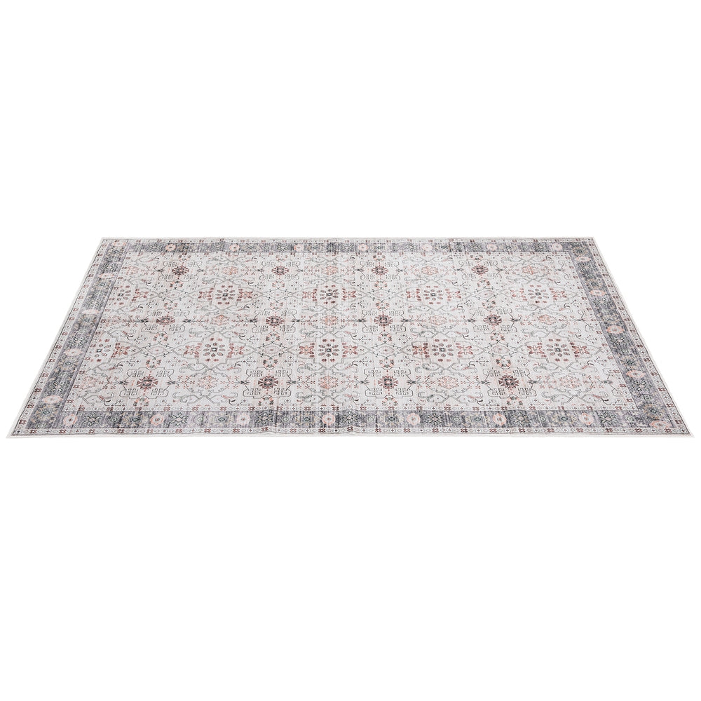 Washable Large Area Rug – Modern Geometric Design, 240x340cm Polyester