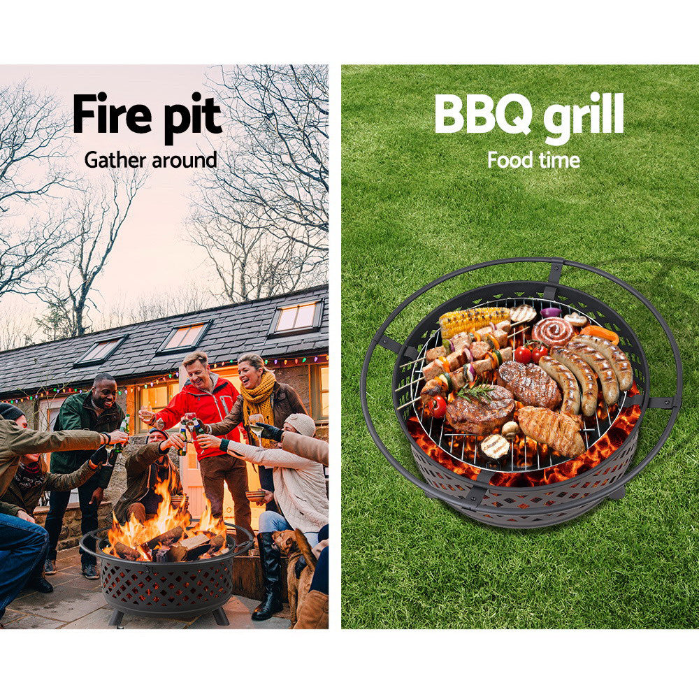 Grillz Fire Pit BBQ Grill