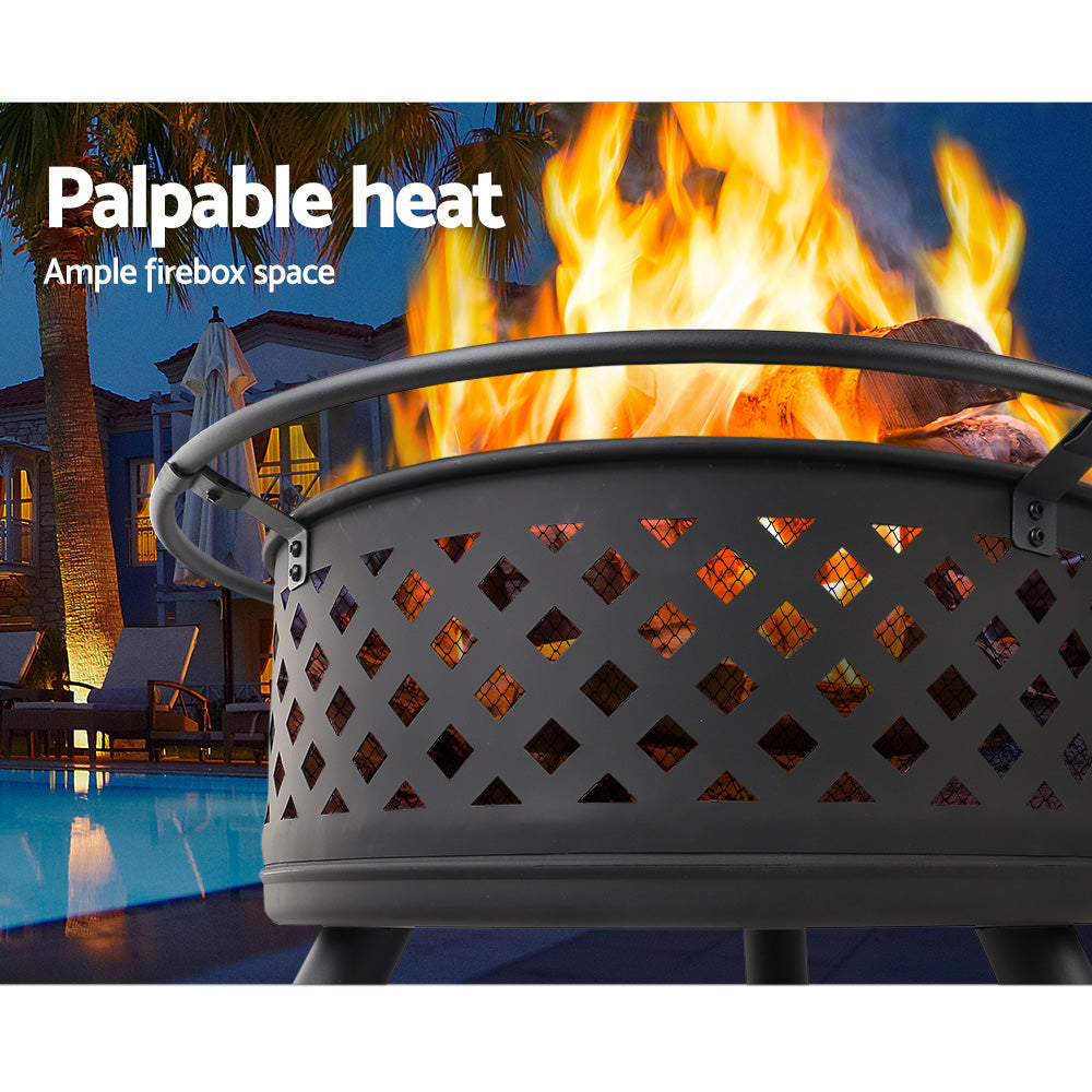Grillz Fire Pit BBQ Grill