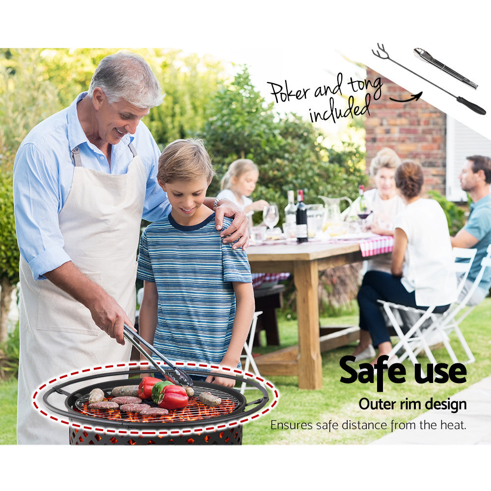 Grillz Fire Pit BBQ Grill