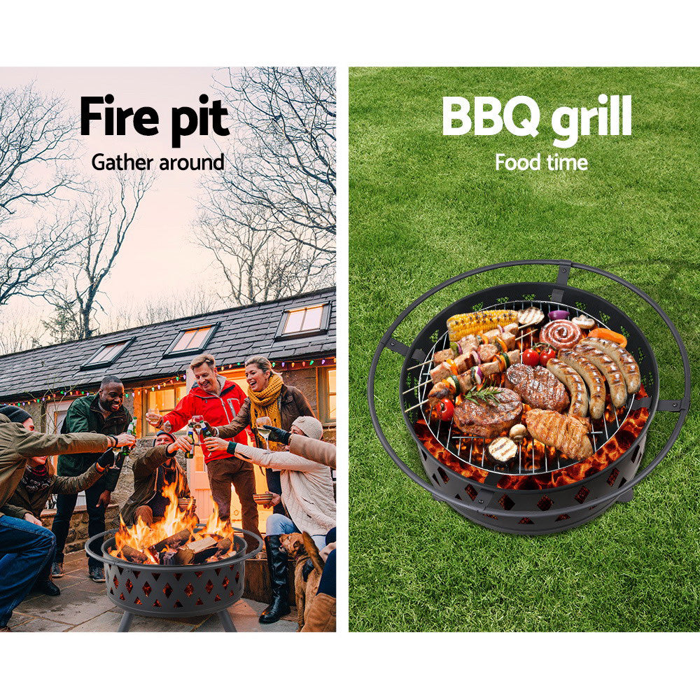 Grillz Fire Pit BBQ Grill