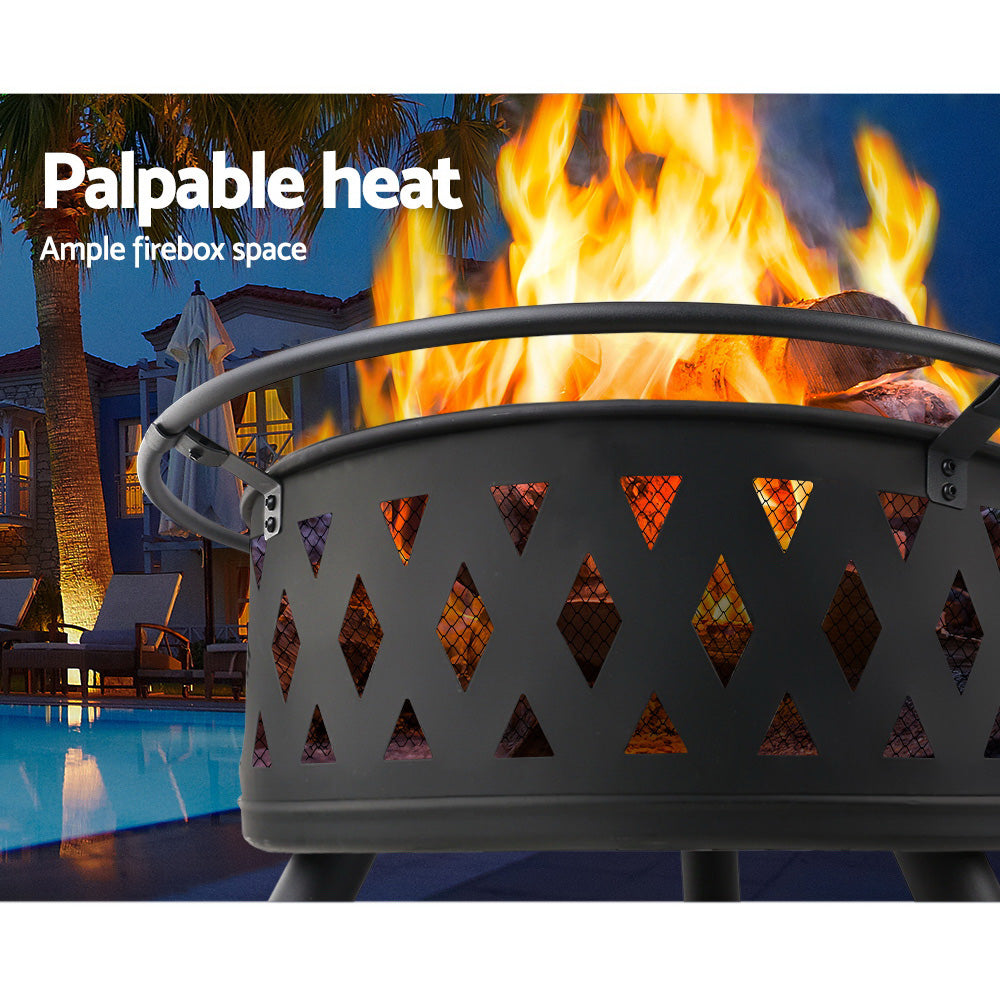 Grillz Fire Pit BBQ Grill