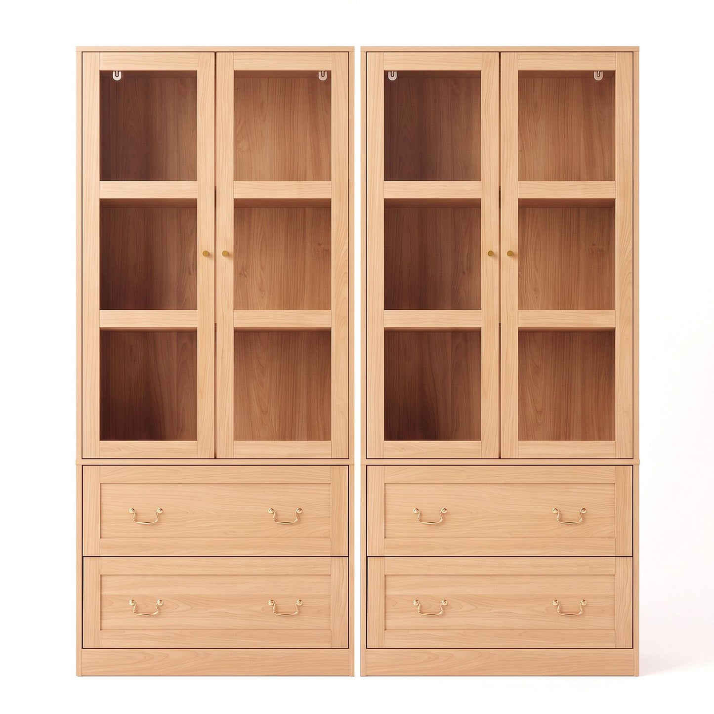 TWSC Buffet Sideboard Cabinets X2 180cm Hutch Storage Kitchen Drawer Door Wood
