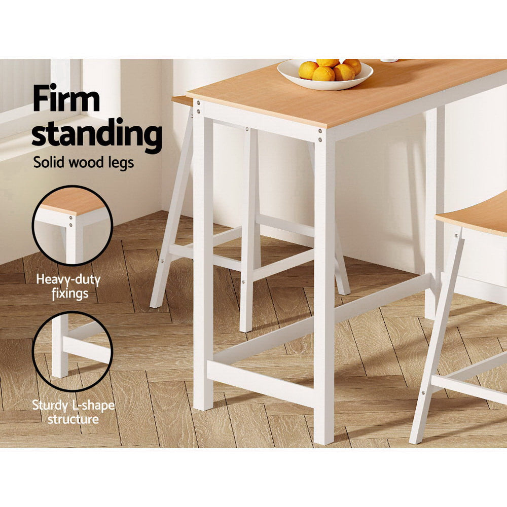 Ari Bar Table - Solid Pine Wood, 108cm Rectangular