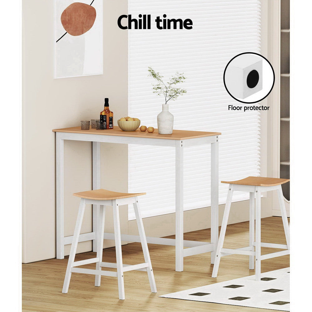 Ari Bar Table - Solid Pine Wood, 108cm Rectangular