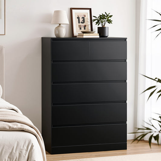 Pepe Chest of Drawers – 6 Spacious Drawers, Black