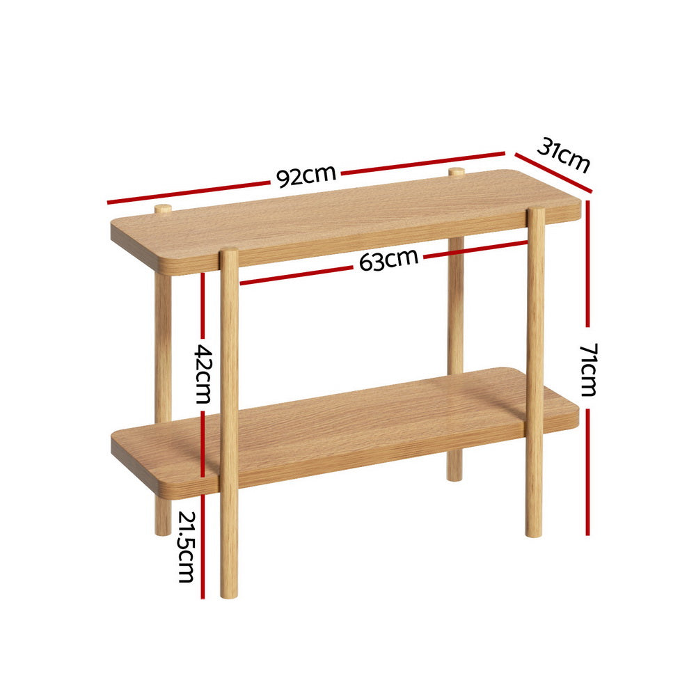 TWSC Console Table 92CM 2-tier Pine Sera