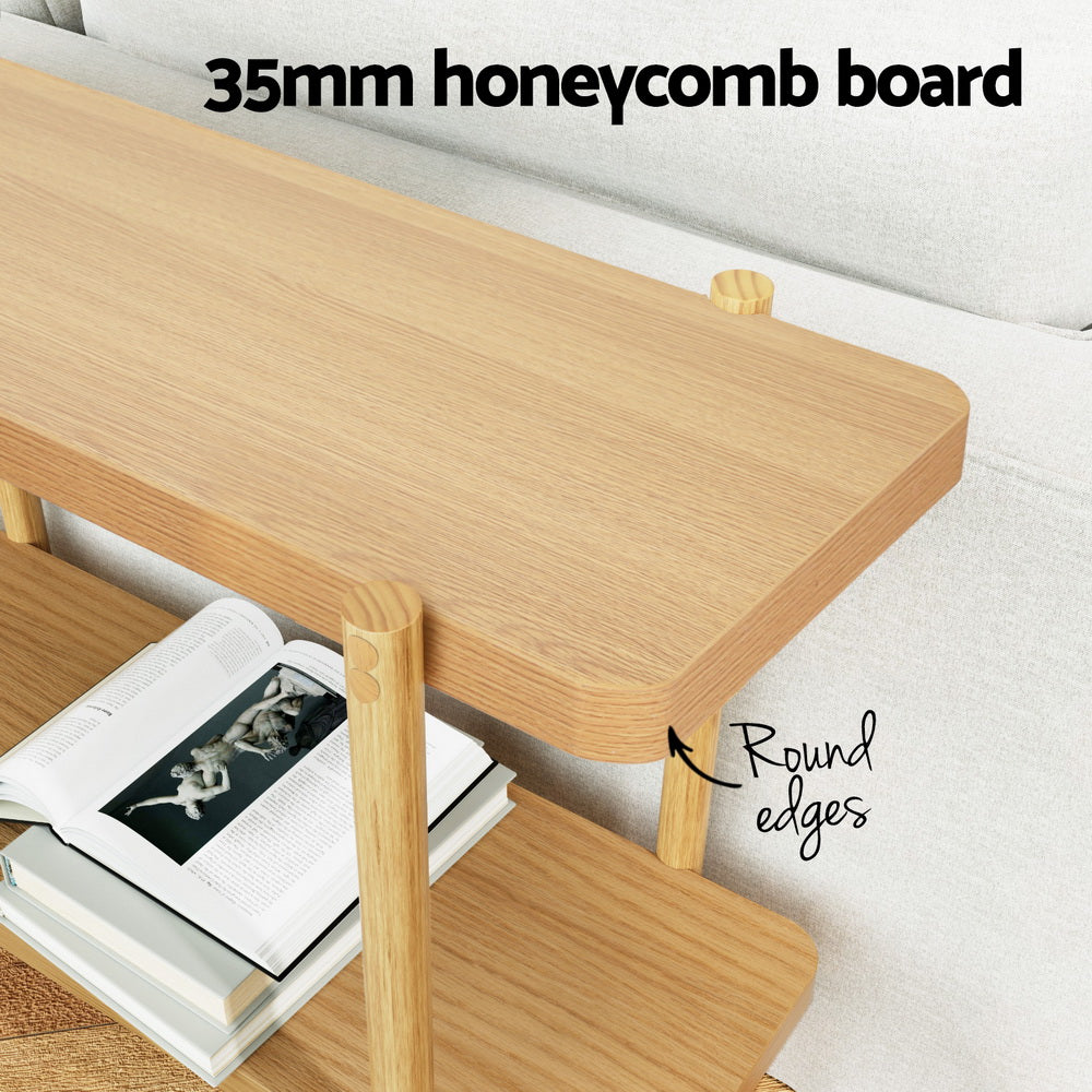 TWSC Console Table 92CM 2-tier Pine Sera