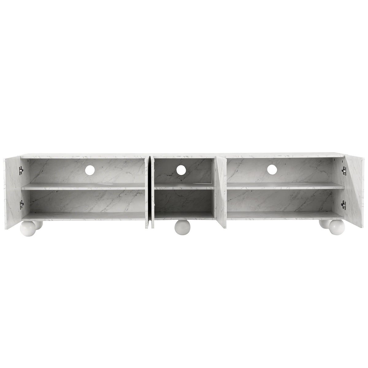 TWSC TV Unit Entertainment Unit Storage Cabinet 200cm White
