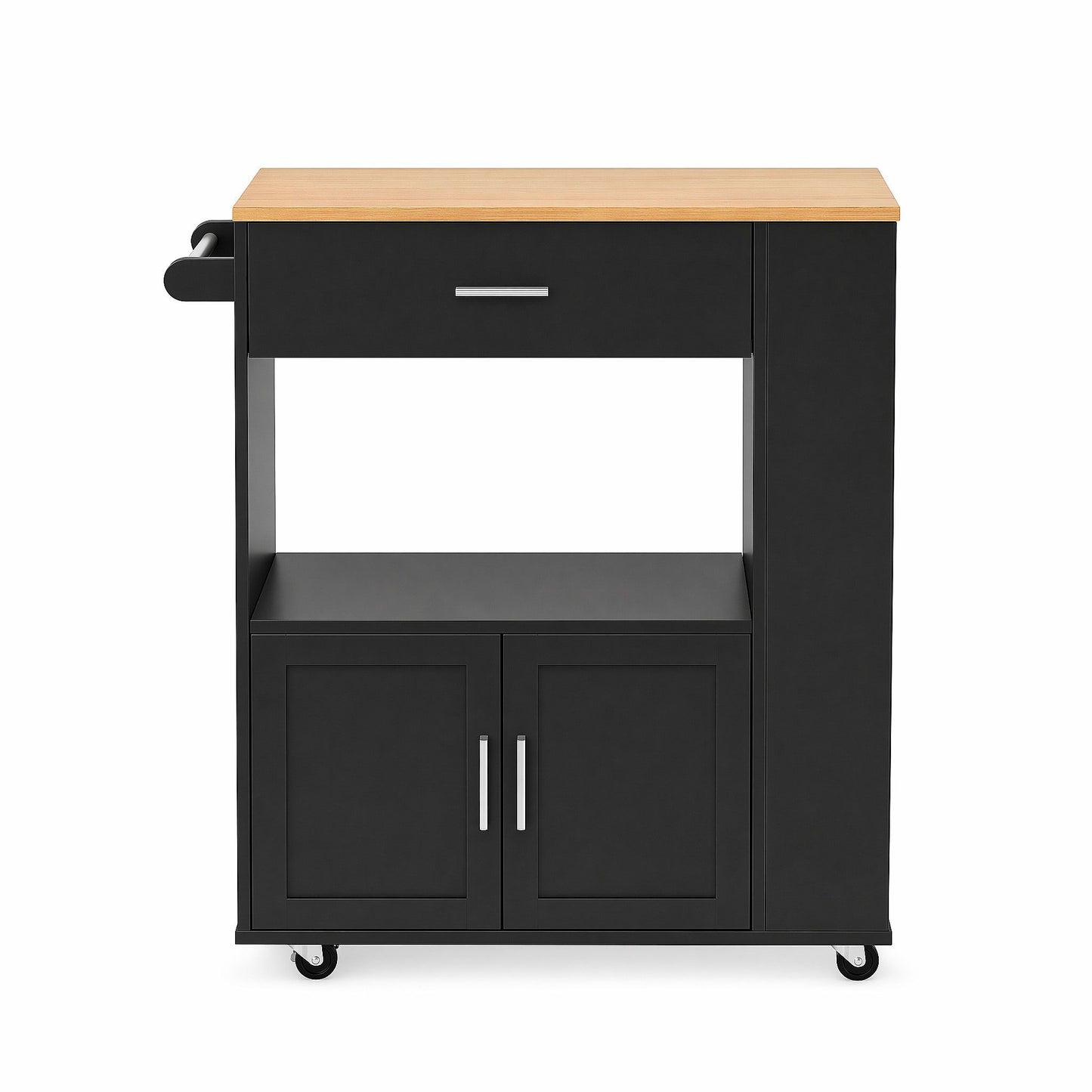 TWSC Kitchen Island Trolley Rolling Serving Cart Storage Cart Shelf Towel Rack