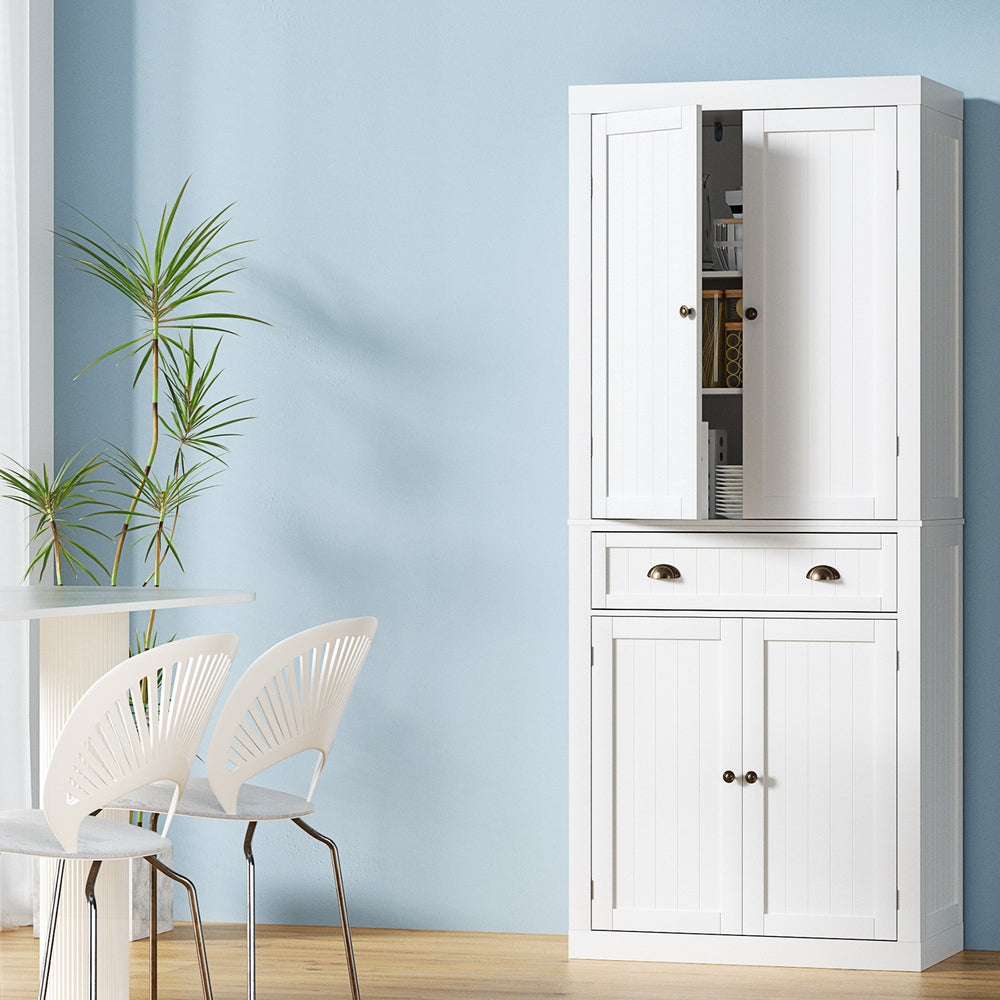 Buffet Sideboard with Storage – White MDF Cabinet