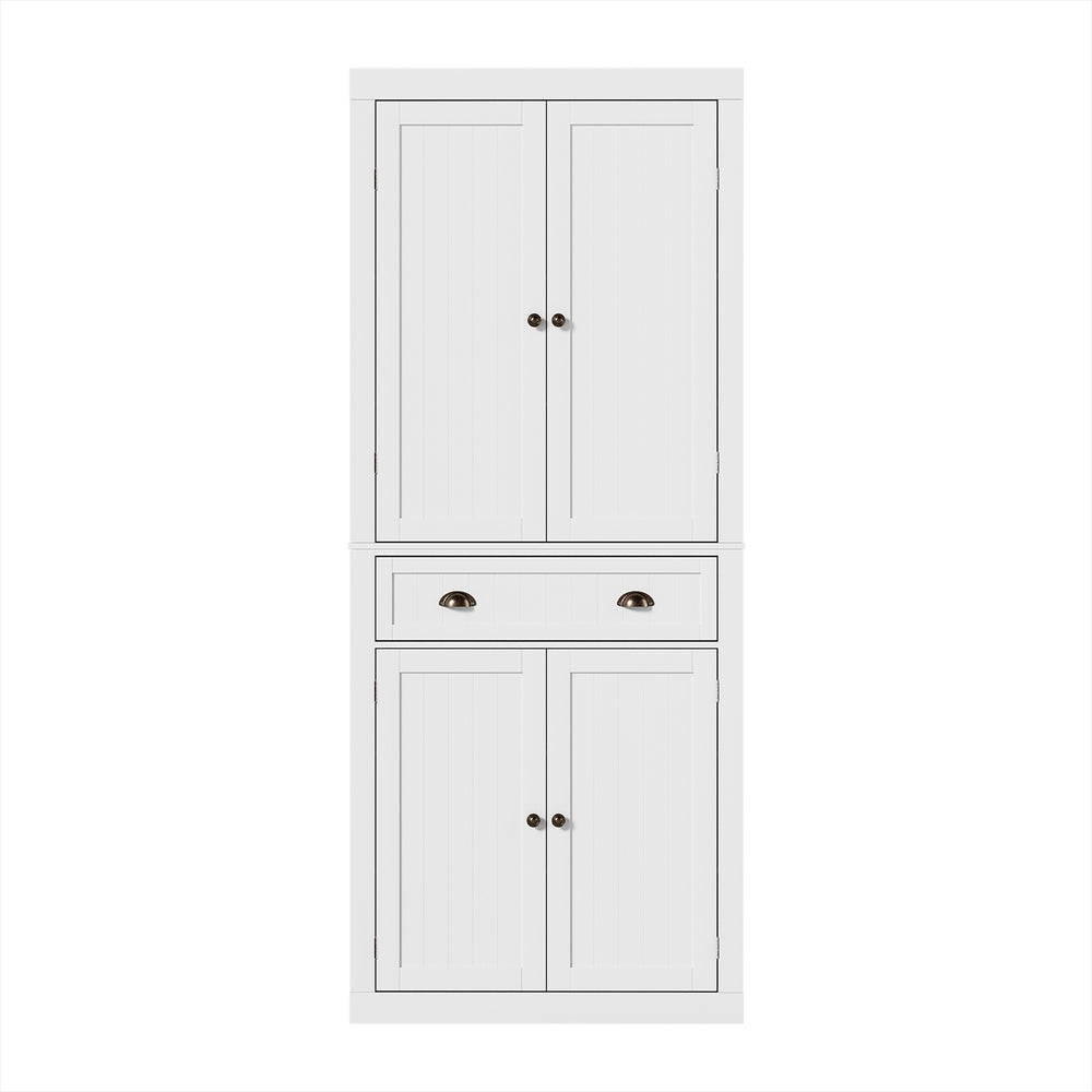 Buffet Sideboard with Storage – White MDF Cabinet