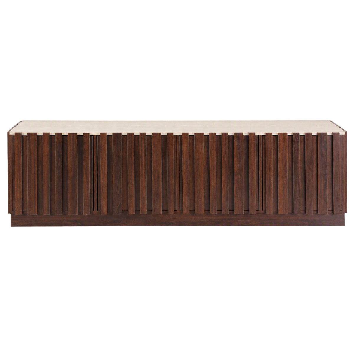 TWSC 180cm TV Unit Entertainment Cabinet Fluted Style Anti-tip Kit Walnut