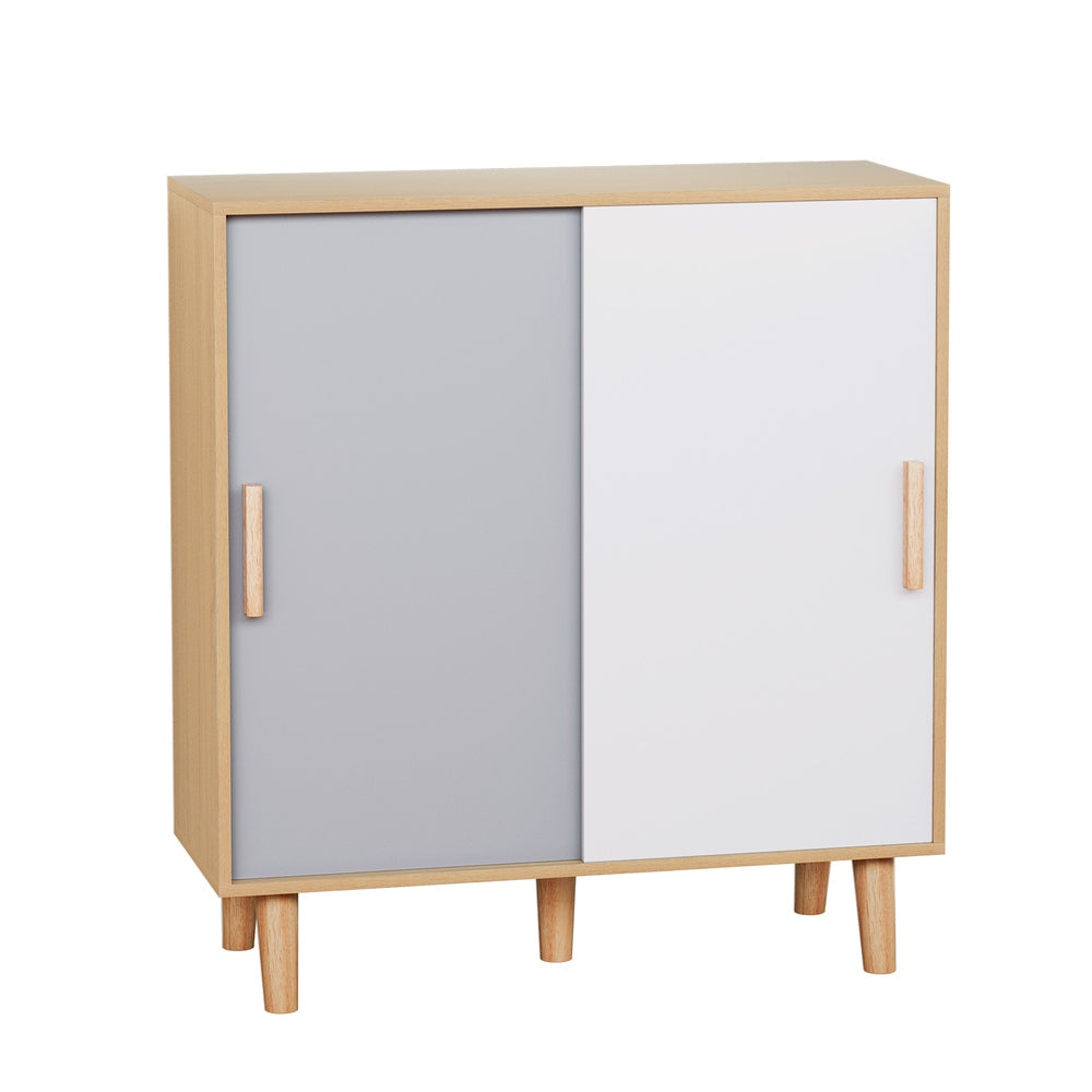 Shoe Cabinet – Sliding Doors, Stores 30 Pairs, Melamine Finish